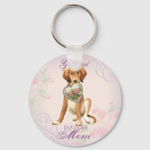 Saluki Heart Mum Key Ring