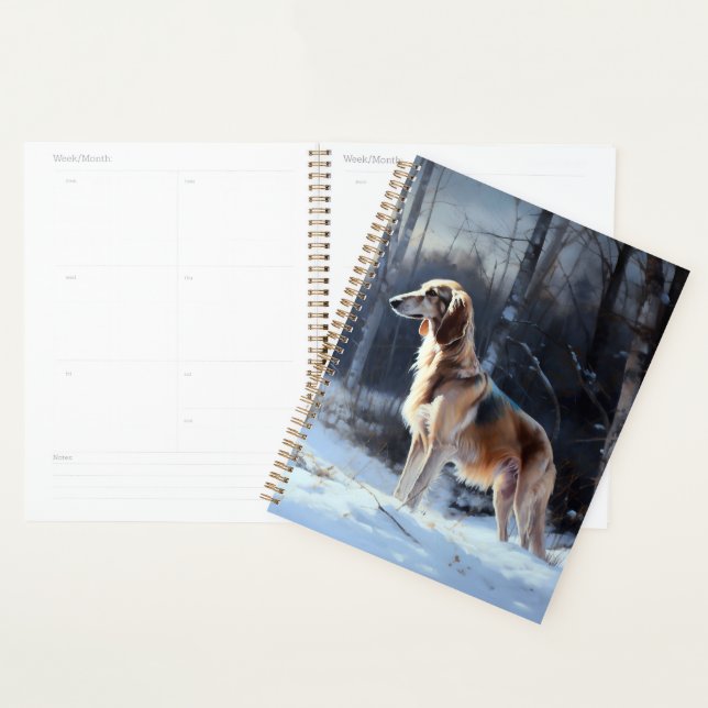 Saluki Let It Snow Christmas Planner (Display)