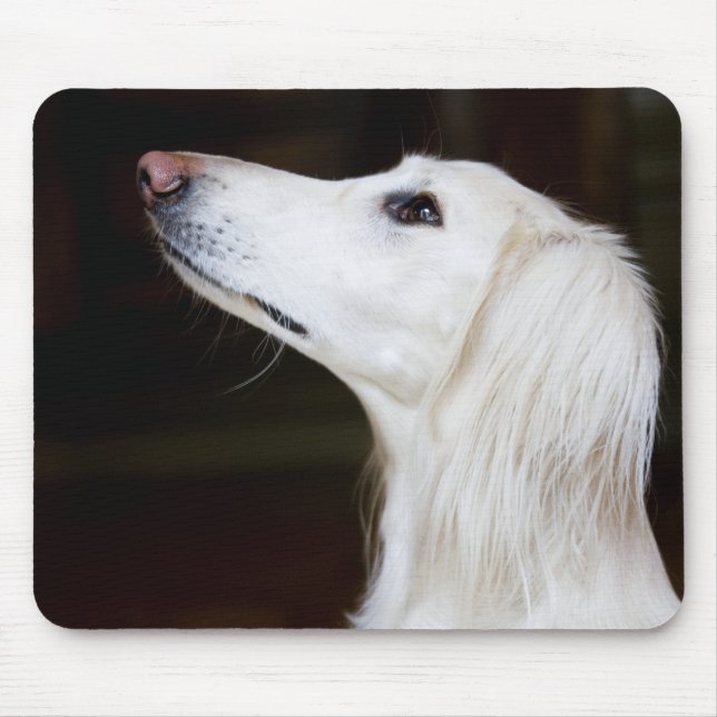 Saluki Looking Up Mouse Mat (Front)