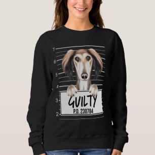 Saluki Mugshot Guilty Dog Sweatshirt