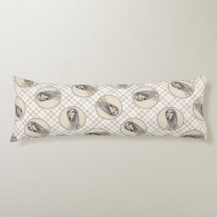 Saluki Painting Fawn Sable Cute Original Dog Art Body Cushion