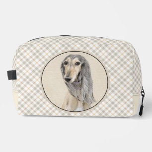 Saluki Painting Fawn Sable Cute Original Dog Art Dopp Kit