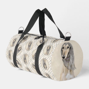 Saluki Painting Fawn Sable Cute Original Dog Art Duffle Bag