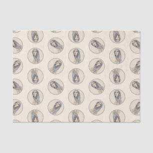 Saluki Painting Fawn Sable Cute Original Dog Art Tissue Paper