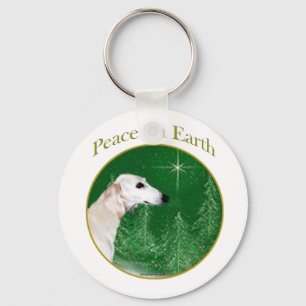 Saluki Peace Key Ring