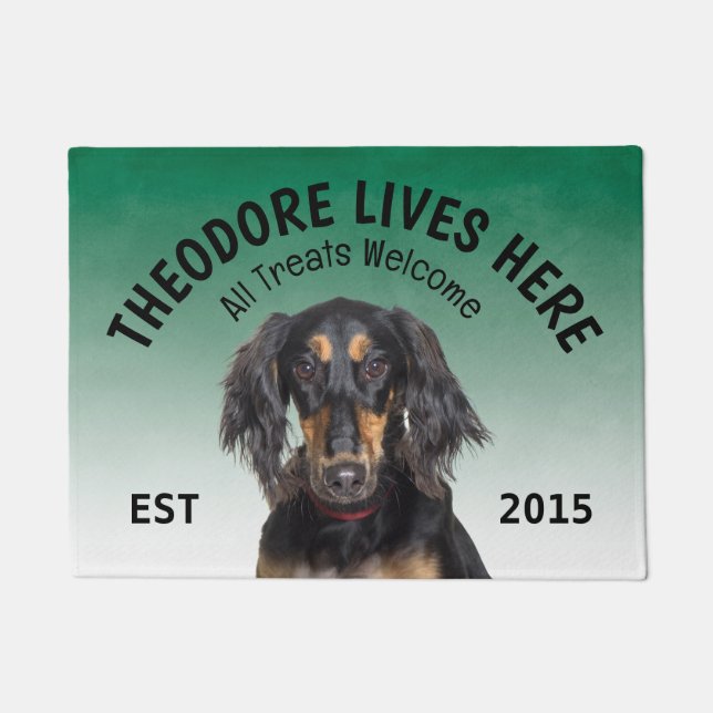 Saluki Personalised Dog Lover Doormat (Front)
