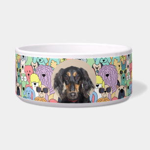 Saluki Personalised Photo & Name Dog Bowl