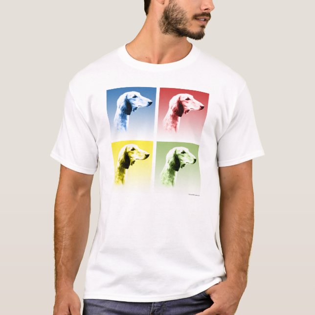 Saluki Pop Art T-Shirt (Front)