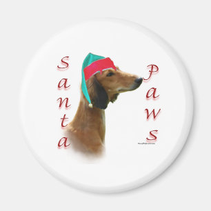 Saluki Santa Paws Magnet
