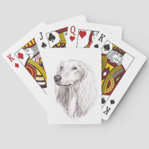 Saluki Sighthound Dog Art Playing Cards