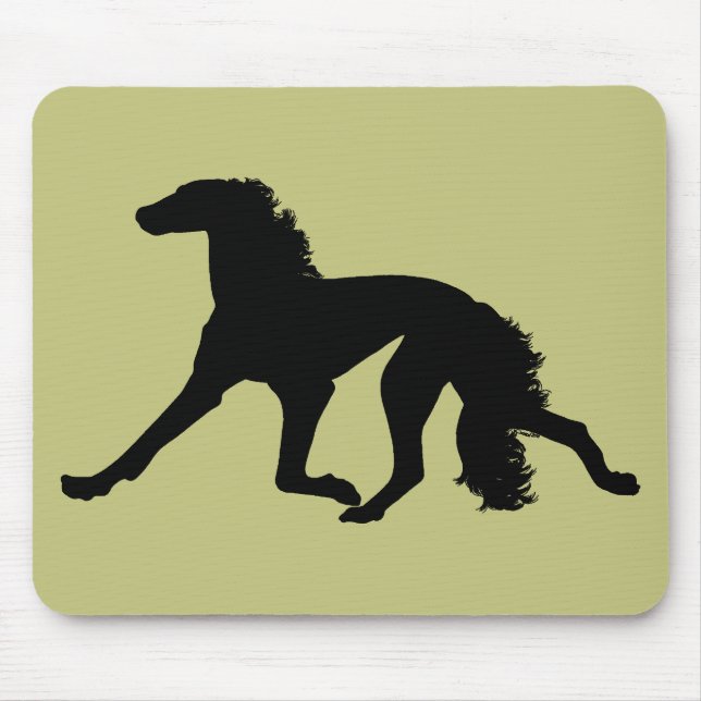 Saluki Silhouette Mouse Mat (Front)