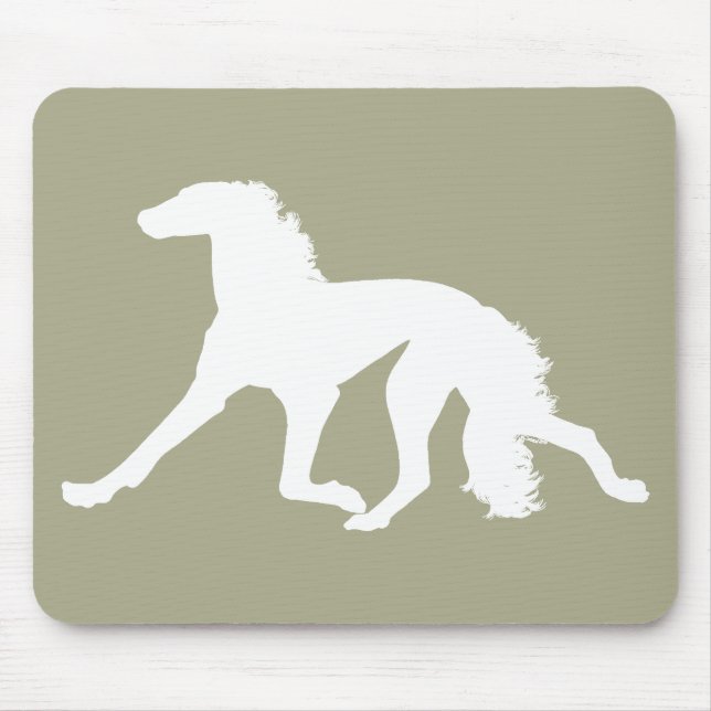 Saluki Silhouette Mouse Mat (Front)