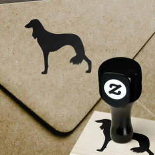 Saluki Silhouette Rubber Stamp