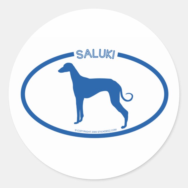 Saluki Silhouette Sticker (Front)