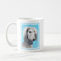 Saluki (Silver) Painting - Cute Original Dog Art