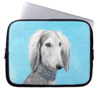Saluki (Silver) Painting - Cute Original Dog Art