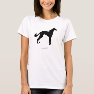 Saluki T-shirt (black silhouette)