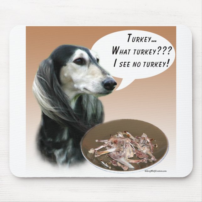 Saluki Turkey Mouse Mat (Front)