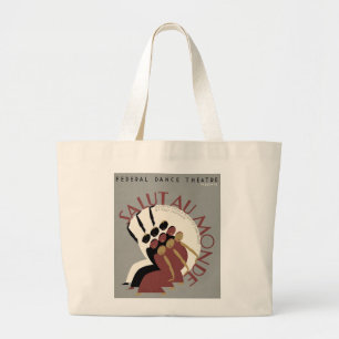 Salut Au Monde Large Tote Bag
