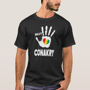 Salut Guinea Conakry With Guinea Flag In A Heart L T-Shirt