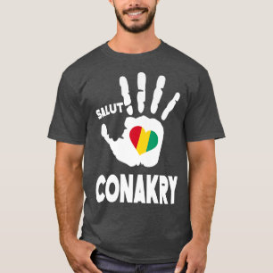 Salut Guinea Conakry With Guinea Flag In a Heart L T-Shirt