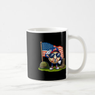 Salute Baseball American Usa Flag Memorial Day 4th Coffee Mug