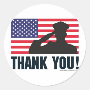 Salute Classic Round Sticker