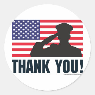 Salute Classic Round Sticker