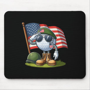 Salute Golf American Usa Flag Memorial Day 4th Of Mouse Mat
