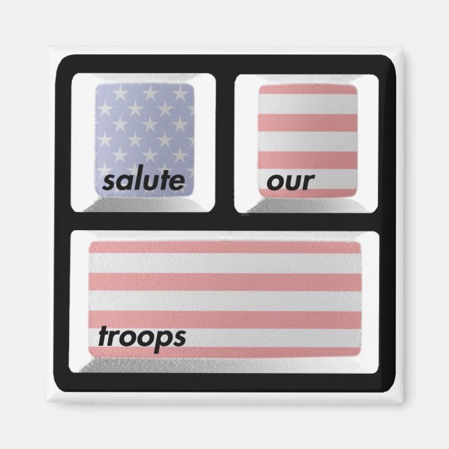 Salute our Troops magnet! Magnet (Front)