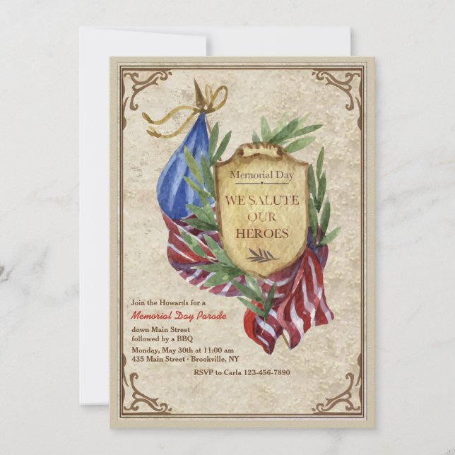 Salute To Our Heroes Invitation (Front)