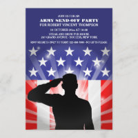 Salute to the Flag Military Send-Off Invitation