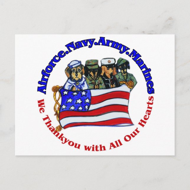 Salute to Troops Postcard (Front)