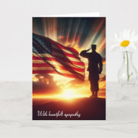 Saluting American Soldier For Sympathy