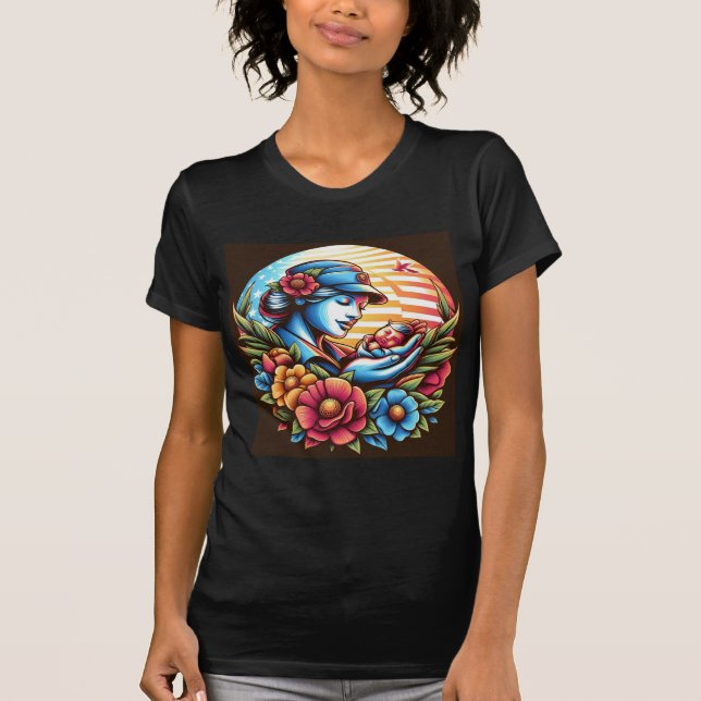 Saluting Moms Slim T-Shirt (Front)