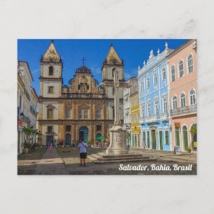 Salvador, Bahia, Brasil, Plaza Postcard