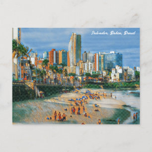 Salvador, Bahia, Brasil Praia do Farol da Barra Postcard