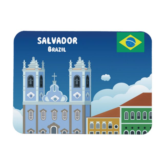 Salvador Brazil Magnet (Horizontal)