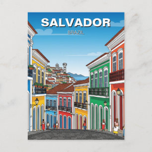 Salvador Brazil Perlourinho Travel Postcard
