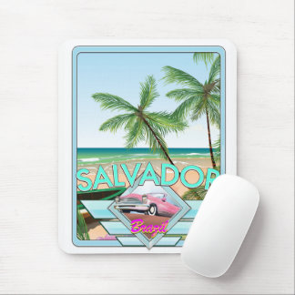 Salvador Brazil vintage style travel poster. Mouse Mat
