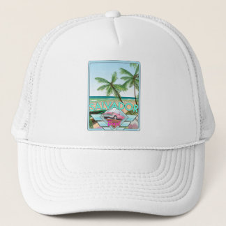 Salvador Brazil vintage style travel poster. Trucker Hat