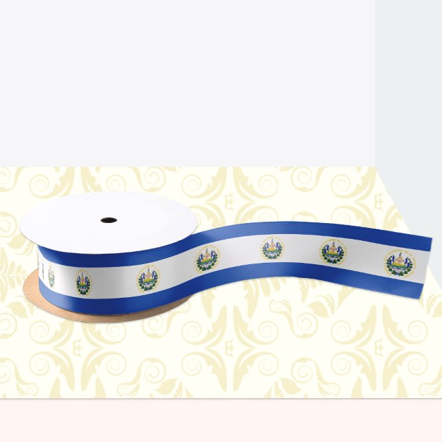 Salvador Flag ribbon, El Salvador fashion /sports Satin Ribbon (Creator Uploaded)