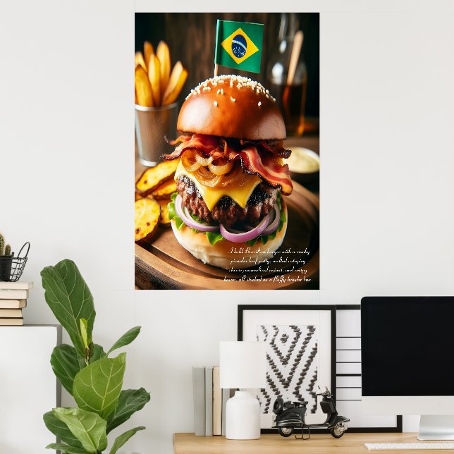 Salvador Samba Burger Sensation 24x36 Poster (Home Office)