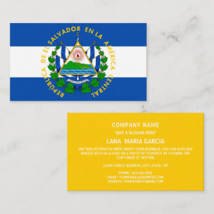 Salvadoran Flag & Coat of Arms, El Salvador Business Card