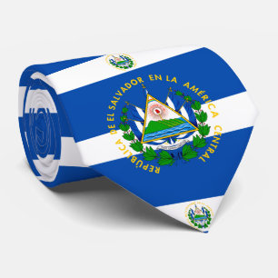 Salvadoran Flag & Coat of Arms, El Salvador Tie