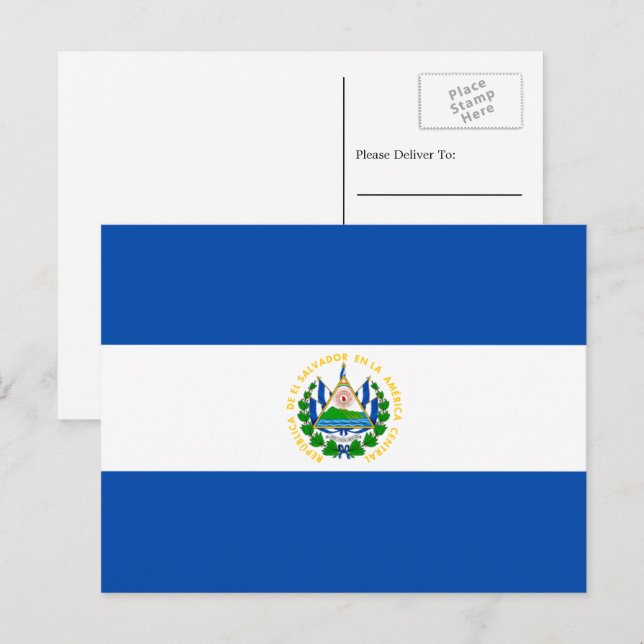 Salvadoran Flag, Flag of El Salvador Postcard (Front/Back)