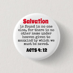 salvation 3 cm round badge