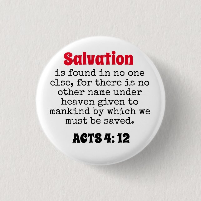 salvation  3 cm round badge (Front)