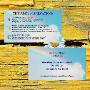 Salvation Gospel KJV Bible Christian Outreach Business Card