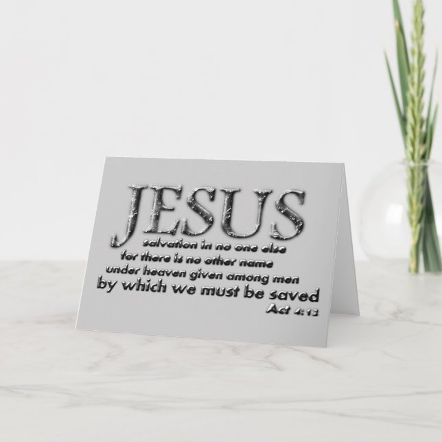 Salvation in JESUS alone Holiday Card (Front)